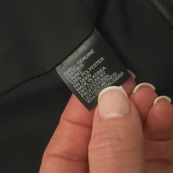 Antonio Melani Black Leather Jacket Biker Moto Silver Zippers New XL Retro 90s - Picture 7 of 11